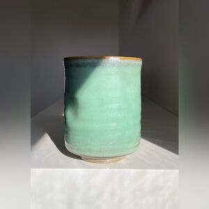 Handcrafted Ceramic Vase in Seafoam Green